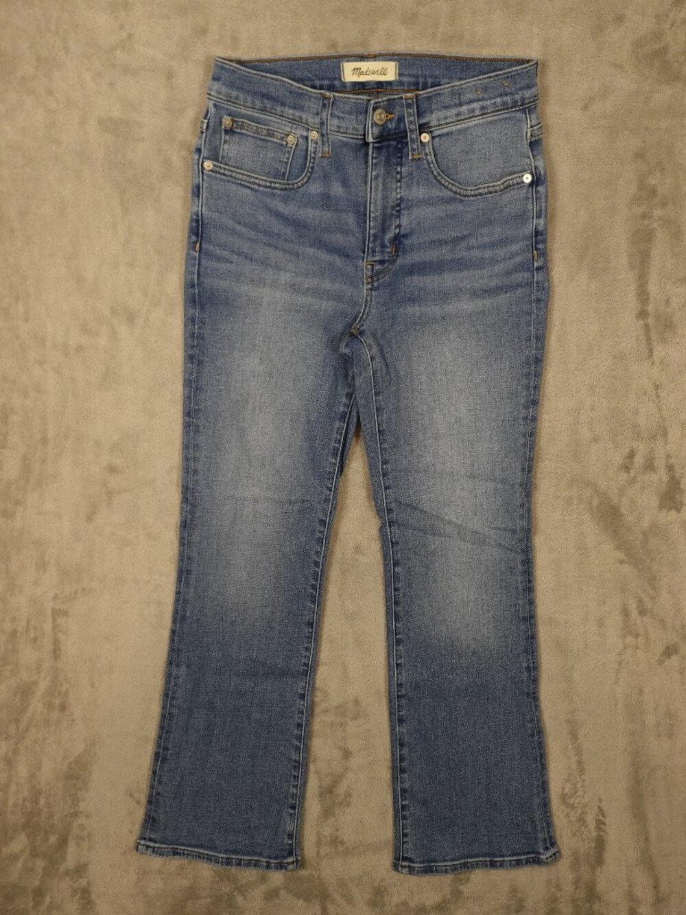 Madewell Mid-Rise Kick Out Jeans Women’s Size 27 Light Wash Flare